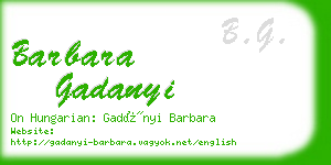 barbara gadanyi business card